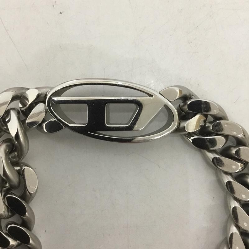 ディーゼル DIESEL アクセサリー ブレスレット、バングル チェーン 箱有 ロゴ、文字 銀 / シルバー /  メンズ USED 古着 中古 10127685