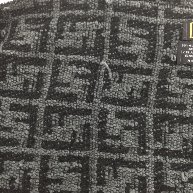 フェンディ FENDI マフラー マフラー フリンジ 総柄 黒 / ブラック / X 灰 / グレー /  メンズ USED 古着 中古 10127686