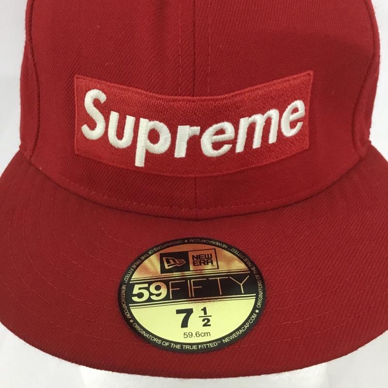 シュプリーム Supreme 帽子 キャップ NEW ERA 59FIFTY BOX LOGO ロゴ、文字 赤 / レッド /  メンズ USED 古着 中古 10127691
