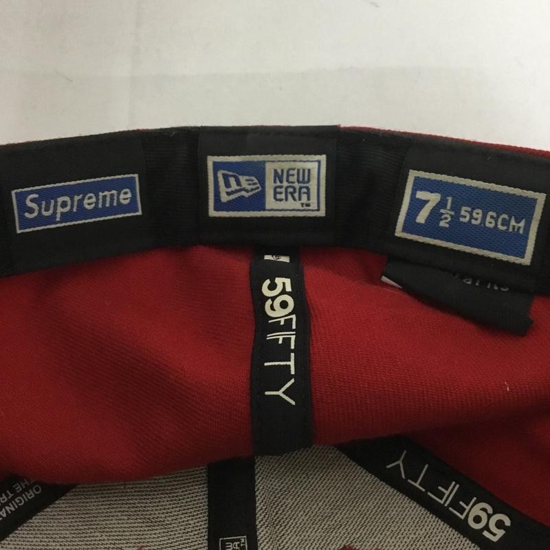 シュプリーム Supreme 帽子 キャップ NEW ERA 59FIFTY BOX LOGO ロゴ、文字 赤 / レッド /  メンズ USED 古着 中古 10127691
