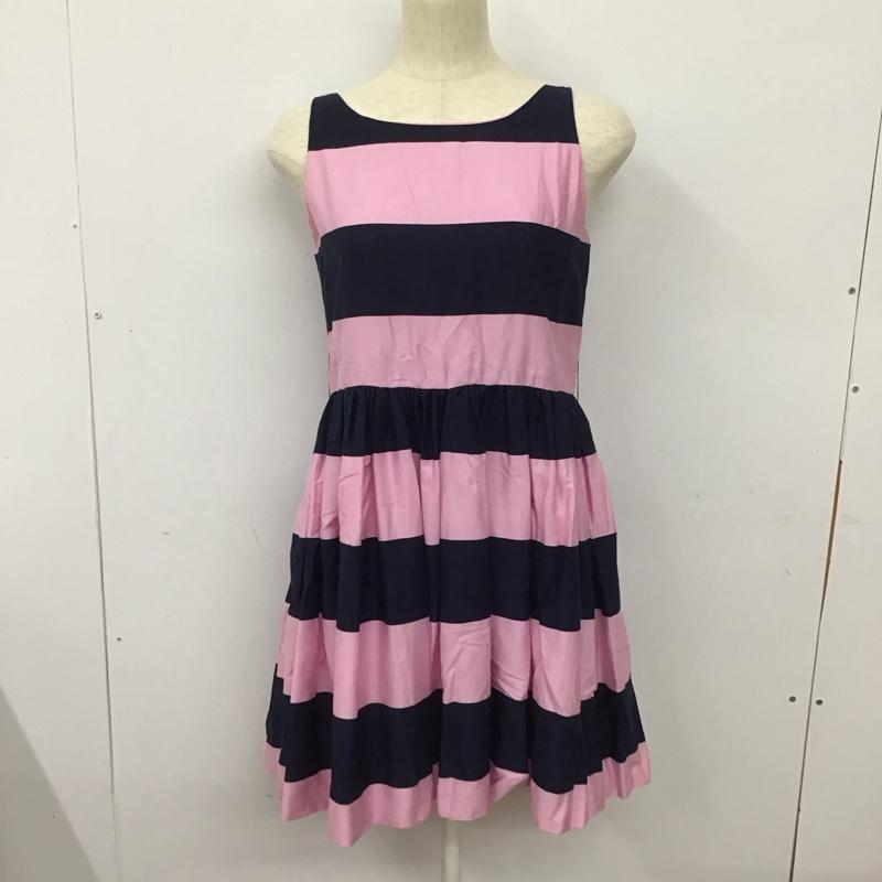 ラルフローレン RALPHLAUREN ワンピース ミニスカート 160cm ボーダー柄 桃 / ピンク / X 紺 / ネイビー /  ガールズ USED 古着 中古 10127694