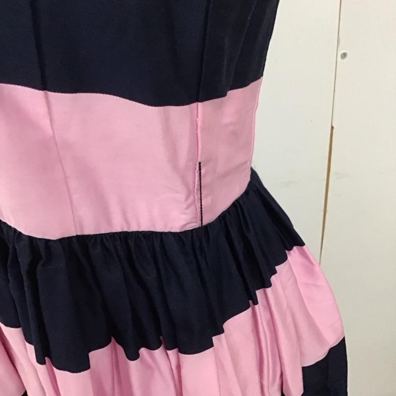ラルフローレン RALPHLAUREN ワンピース ミニスカート 160cm ボーダー柄 桃 / ピンク / X 紺 / ネイビー /  ガールズ USED 古着 中古 10127694