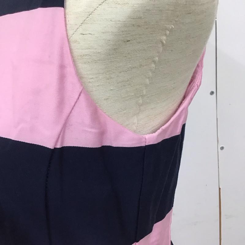ラルフローレン RALPHLAUREN ワンピース ミニスカート 160cm ボーダー柄 桃 / ピンク / X 紺 / ネイビー /  ガールズ USED 古着 中古 10127694