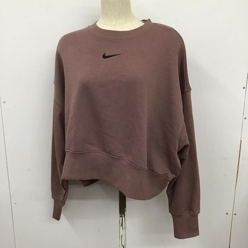 ナイキ NIKE トレーナー 長袖 FZ6810-208 L 無地 X ロゴ、文字 桃 / ピンク /  レディース USED 古着 中古 10127701