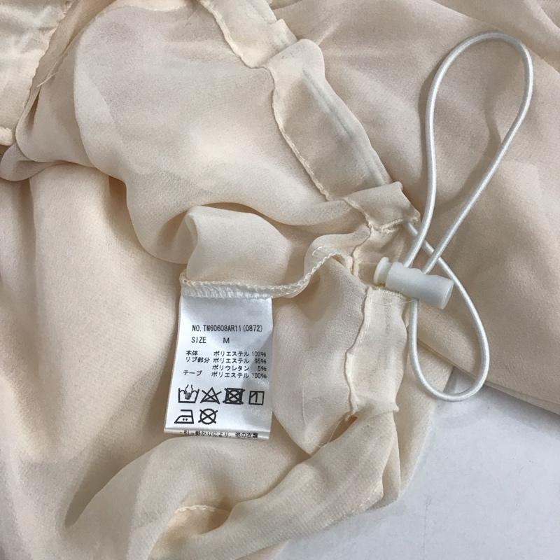 アンクルージュ ANKROUGE パーカー 長袖 ジップパーカー シアー M 無地 アイボリー / アイボリー /  レディース USED 古着 中古 10127716