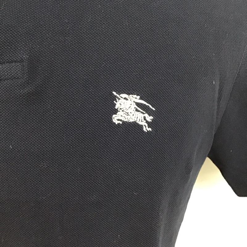 バーバリーブリット Burberry Brit ポロシャツ 半袖 半袖ポロシャツ 半袖カットソー カラーシャツ L ロゴ、文字 紺 / ネイビー /  メンズ USED 古着 中古 10127717