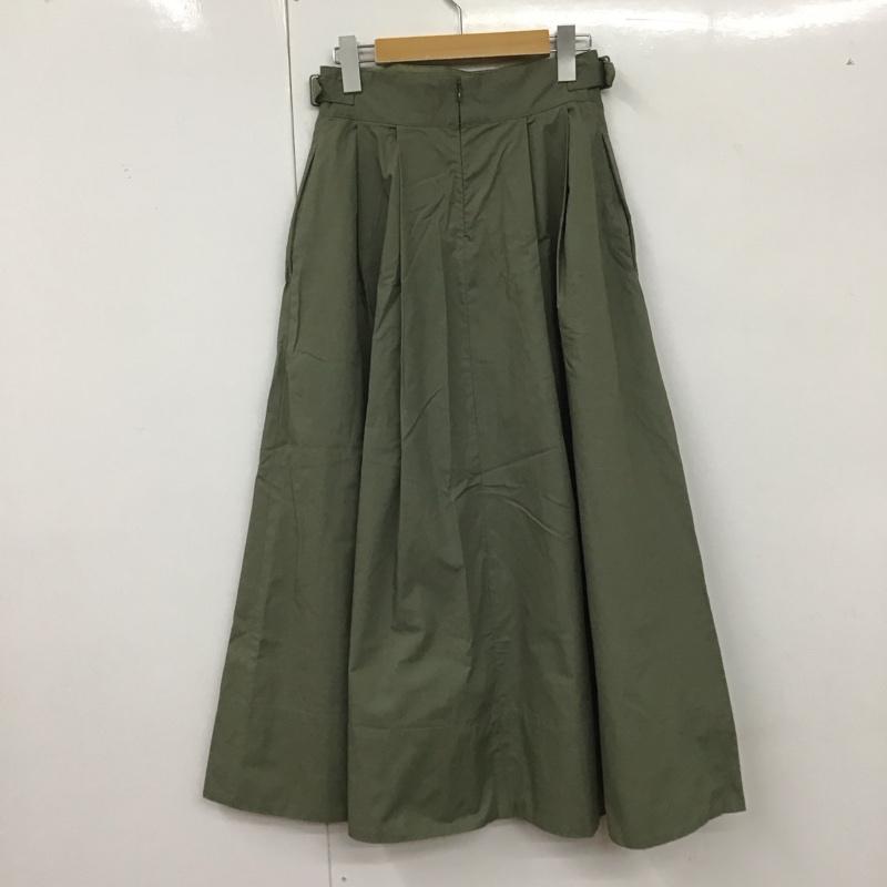 アーバンリサーチドアーズ URBAN RESEARCH DOORS スカート ロングスカート DR84-25M402 サイドベルトフレアロングスカート 無地 カーキ / カーキ /  レディース USED 古着 中古 10127718