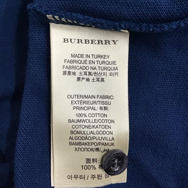 バーバリーブリット Burberry Brit ポロシャツ 半袖 半袖ポロシャツ 半袖カットソー カラーシャツ L ロゴ、文字 紺 / ネイビー /  メンズ USED 古着 中古 10127722