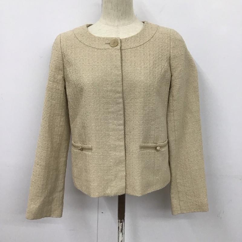 ナチュラルビューティーベーシック NATURAL BEAUTY BASIC ジャケット、上着 ジャケット、ブレザー L 無地 ベージュ / ベージュ /  レディース USED 古着 中古 10127724