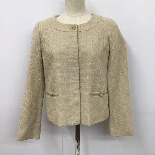 ナチュラルビューティーベーシック NATURAL BEAUTY BASIC ジャケット、上着 ジャケット、ブレザー L 無地 ベージュ / ベージュ /  レディース USED 古着 中古 10127724