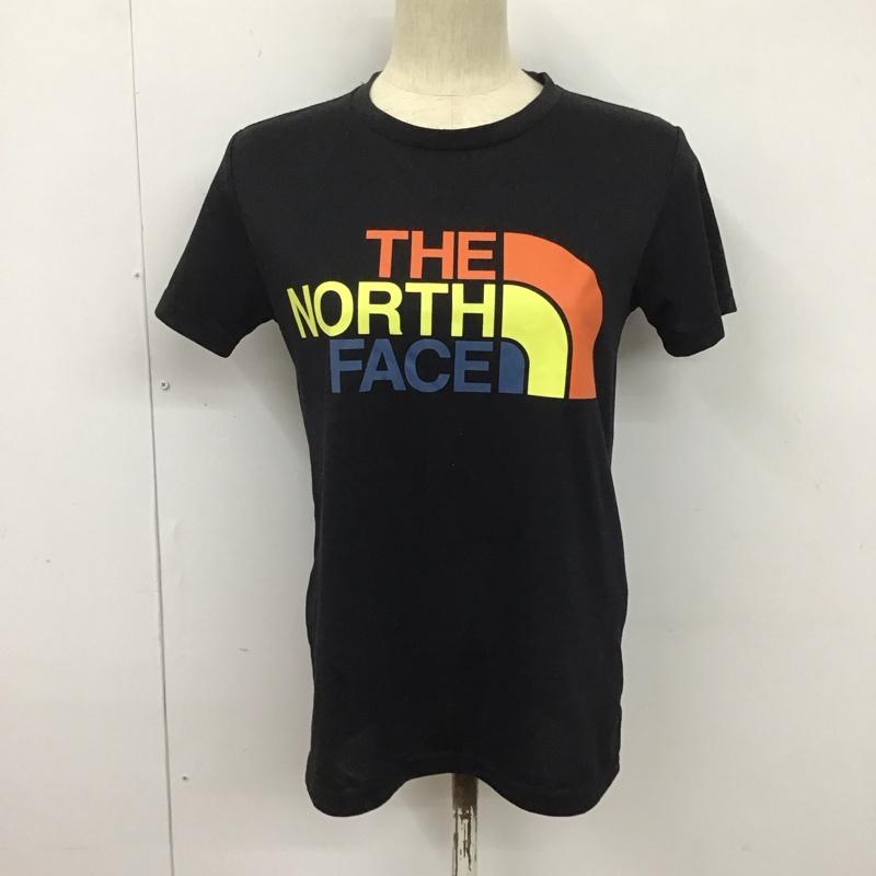 ザノースフェイス THE NORTH FACE Tシャツ 半袖 NTW32134 ショートスリーブカラフルロゴティー S/S Colorful Logo Tee M ロゴ、文字 X プリント 黒 / ブラック /  レディース USED 古着 中古 10127726