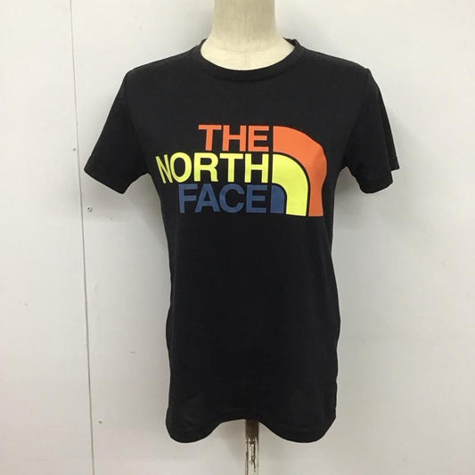 ザノースフェイス THE NORTH FACE Tシャツ 半袖 NTW32134 ショートスリーブカラフルロゴティー S/S Colorful Logo Tee M ロゴ、文字 X プリント 黒 / ブラック /  レディース USED 古着 中古 10127726
