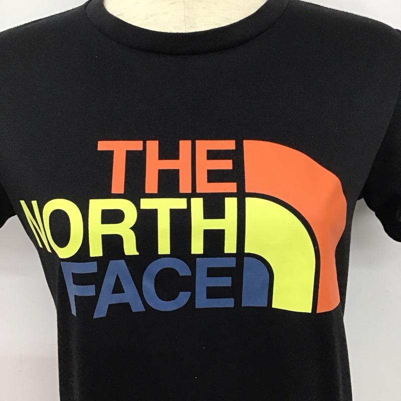 ザノースフェイス THE NORTH FACE Tシャツ 半袖 NTW32134 ショートスリーブカラフルロゴティー S/S Colorful Logo Tee M ロゴ、文字 X プリント 黒 / ブラック /  レディース USED 古着 中古 10127726