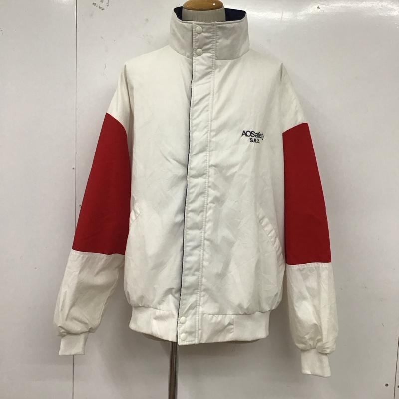 古着 USED ジャケット、上着 ジャンパー、ブルゾン ジップアップジャケット アウター 古着 XXL ロゴ、文字 白 / ホワイト / X 赤 / レッド /  メンズ USED 古着 中古 10127731