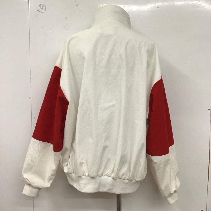 古着 USED ジャケット、上着 ジャンパー、ブルゾン ジップアップジャケット アウター 古着 XXL ロゴ、文字 白 / ホワイト / X 赤 / レッド /  メンズ USED 古着 中古 10127731