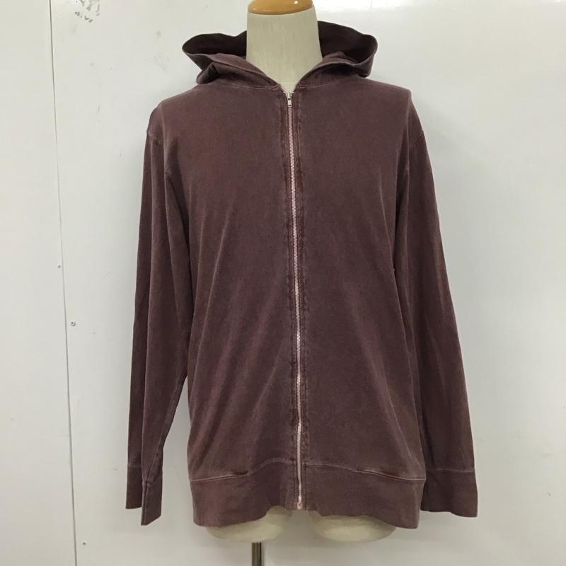 グッドオン Good On パーカー 長袖 長袖パーカー ジップアップパーカー スウェット L 無地 えんじ / ワインレッド /  メンズ USED 古着 中古 10127732