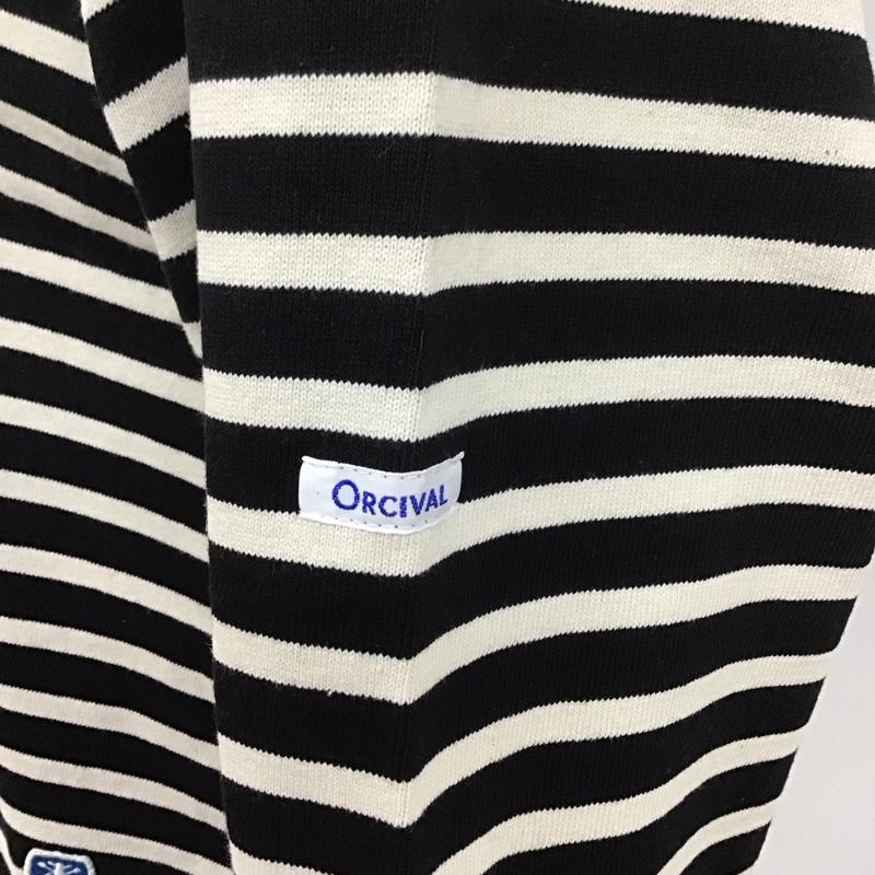 オーシバル ORCIVAL カットソー 長袖 ボーダー 1 ボーダー柄 黒 / ブラック / X 白 / ホワイト /  レディース USED 古着 中古 10127746