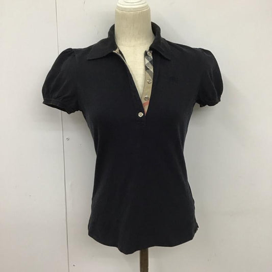 バーバリー BURBERRY ポロシャツ 半袖 1 無地 黒 / ブラック /  レディース USED 古着 中古 10127754