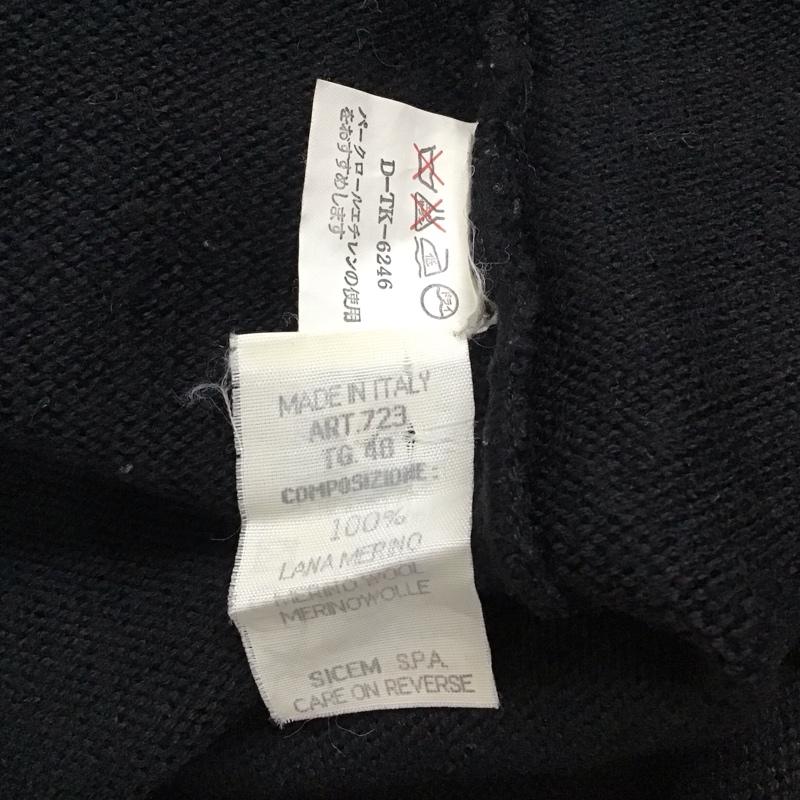 エンポリオアルマーニ EMPORIO ARMANI ニット、セーター 長袖 長袖ニットカットソー クルーネック セーター 48 プリント 黒 / ブラック / X ベージュ / ベージュ /  メンズ USED 古着 中古 10127755