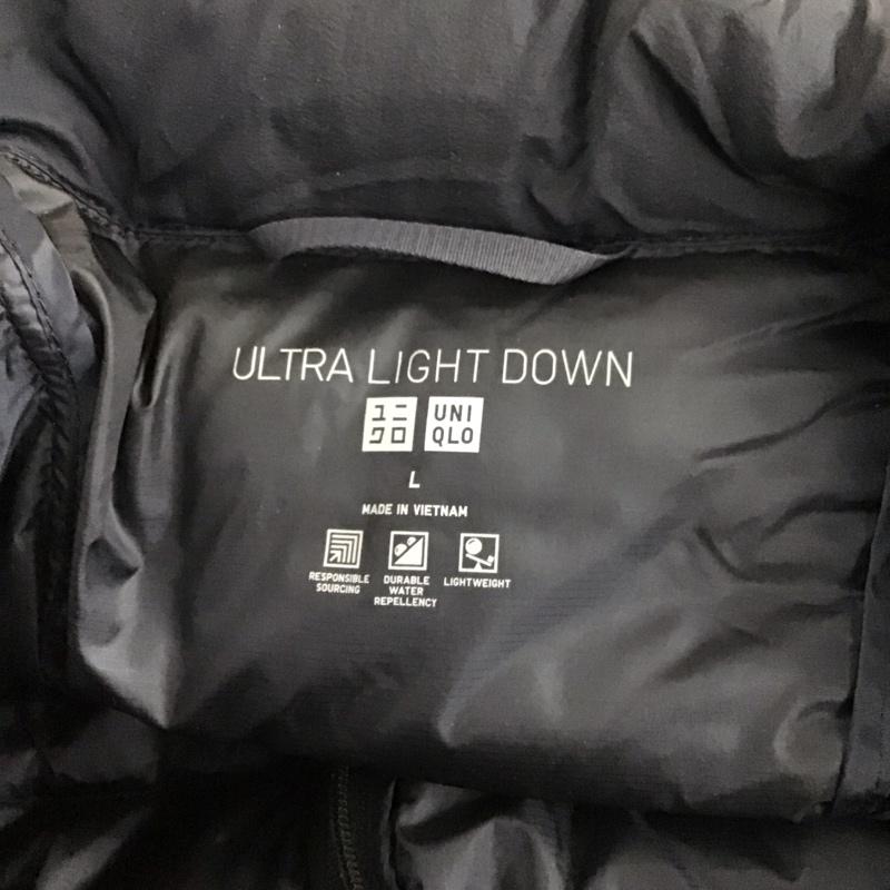 ユニクロ UNIQLO ジャケット、上着 ダウンジャケット 311-451702 ウルトラライトダウンジャケット L 無地 黒 / ブラック /  メンズ USED 古着 中古 10127756