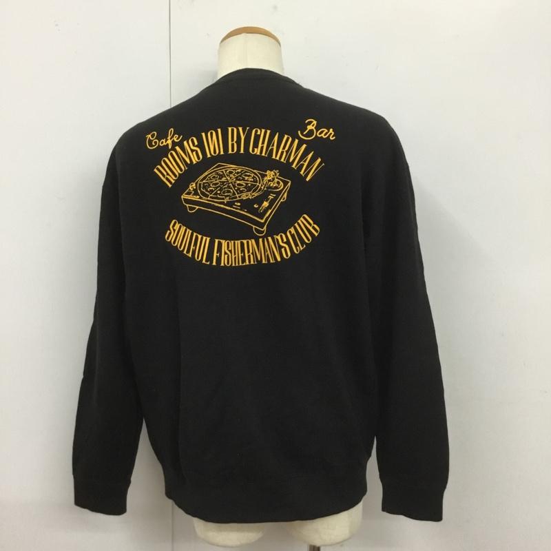 ソウルフル SOULFUL トレーナー 長袖 XXL プリント 黒 / ブラック /  メンズ USED 古着 中古 10127758