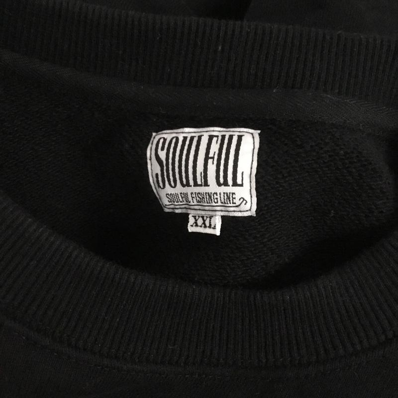 ソウルフル SOULFUL トレーナー 長袖 XXL プリント 黒 / ブラック /  メンズ USED 古着 中古 10127758