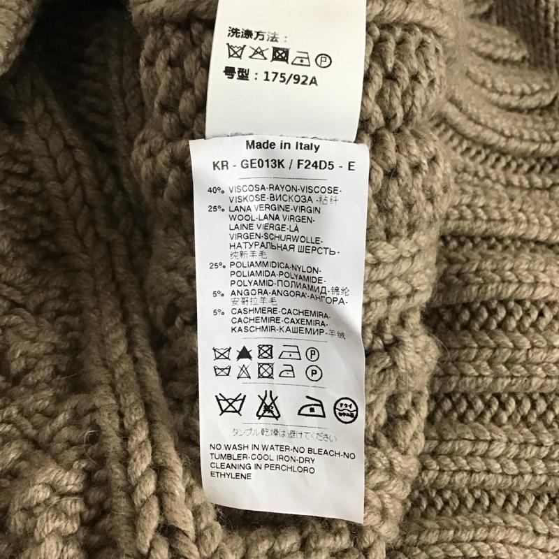 ドルチェアンドガッバーナ DOLCE&GABBANA ニット、セーター 長袖 長袖ニットカットソー クルーネック セーター 総柄 茶 / ブラウン /  メンズ USED 古着 中古 10127759