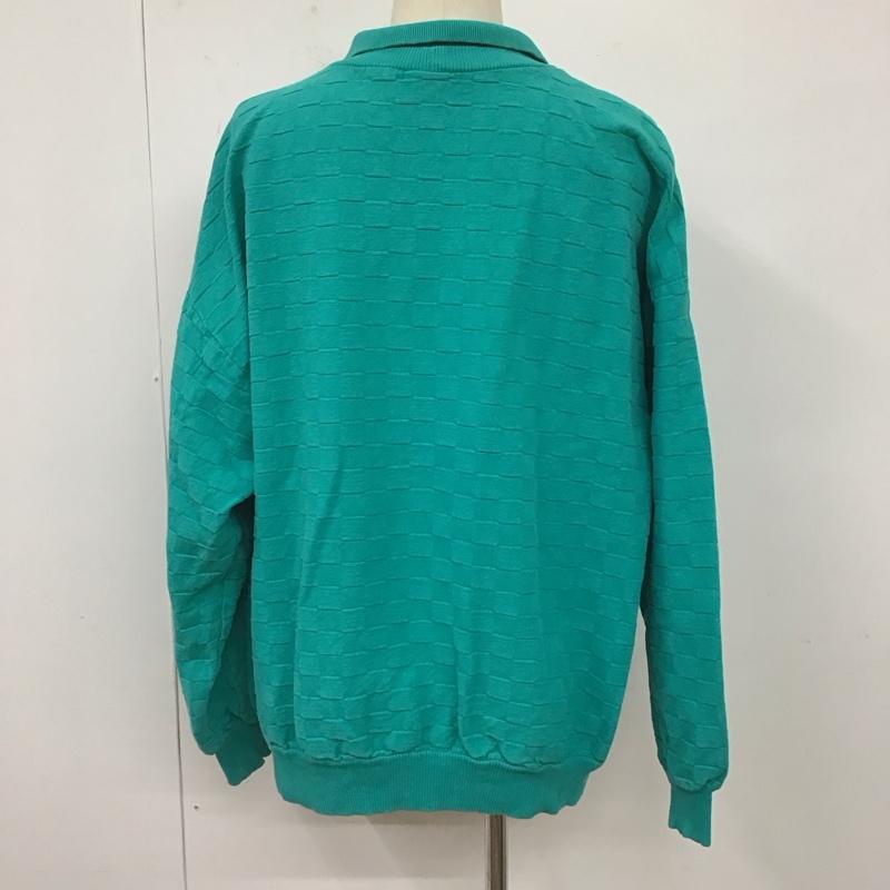 古着 USED トレーナー 長袖 長袖トレーナー スウェット カラーネック プルオーバー XL 刺繍 緑 / グリーン /  メンズ USED 古着 中古 10127764