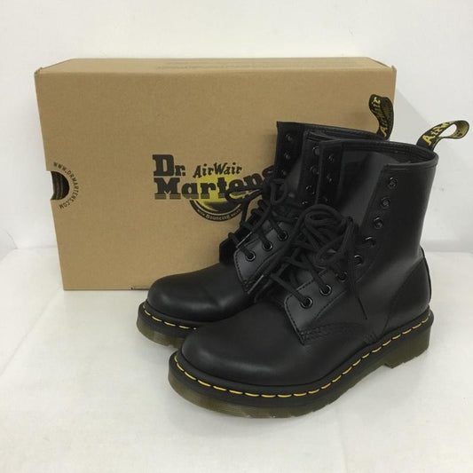 ドクターマーチン Dr.Martens ブーツ ショートブーツ 1460W 8ホール レースアップ UK3 箱有 US：5 無地 黒 / ブラック /  レディース USED 古着 中古 10127765