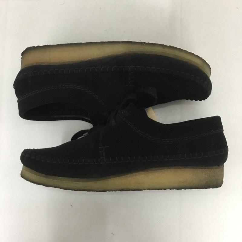 クラークス Clarks カジュアルシューズ カジュアルシューズ 21621 weaver UK8 箱有 スウェード US：9 無地 黒 / ブラック /  メンズ USED 古着 中古 10127766