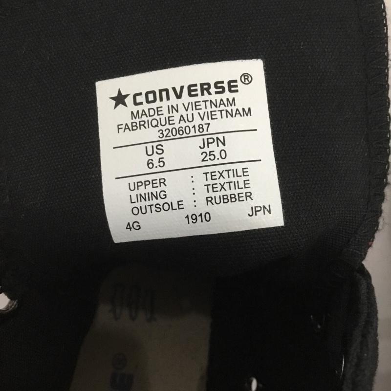 コンバース CONVERSE スニーカー スニーカー 32060187 CANVAS ALL STAR HI ブラックモノクローム 25cm 25.0cm ロゴ、文字 黒 / ブラック /  メンズ USED 古着 中古 10127768