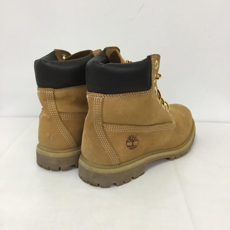 ティンバーランド Timberland ブーツ ショートブーツ 10361 6インチプレミアムウォータープルーフブーツ 7.5W 箱有 ワンポイント キャメル / キャメル /  レディース USED 古着 中古 10127775