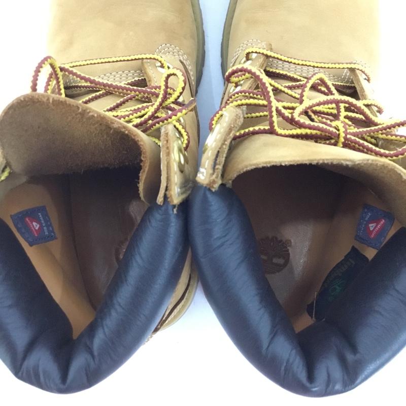 ティンバーランド Timberland ブーツ ショートブーツ 10361 6インチプレミアムウォータープルーフブーツ 7.5W 箱有 ワンポイント キャメル / キャメル /  レディース USED 古着 中古 10127775