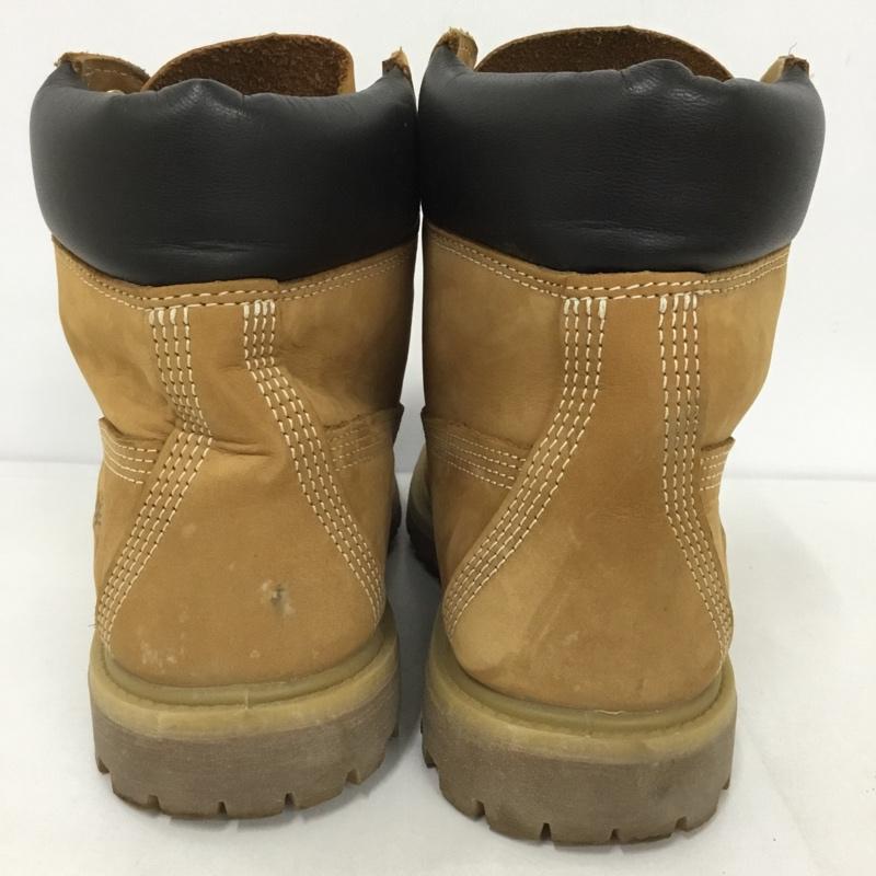 ティンバーランド Timberland ブーツ ショートブーツ 10361 6インチプレミアムウォータープルーフブーツ 7.5W 箱有 ワンポイント キャメル / キャメル /  レディース USED 古着 中古 10127775