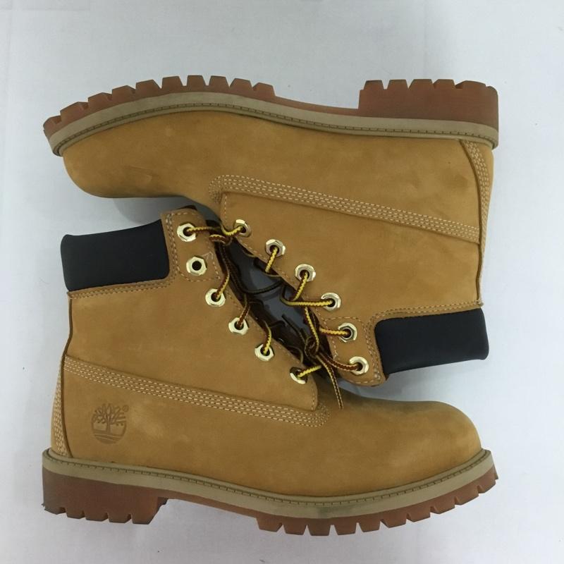 ティンバーランド Timberland ブーツ ショートブーツ 12909 6インチ プレミアム ウォータープルーフブーツ イエローブーツ 23.5cm 23.5cm ワンポイント キャメル / キャメル /  レディース USED 古着 中古 10127778