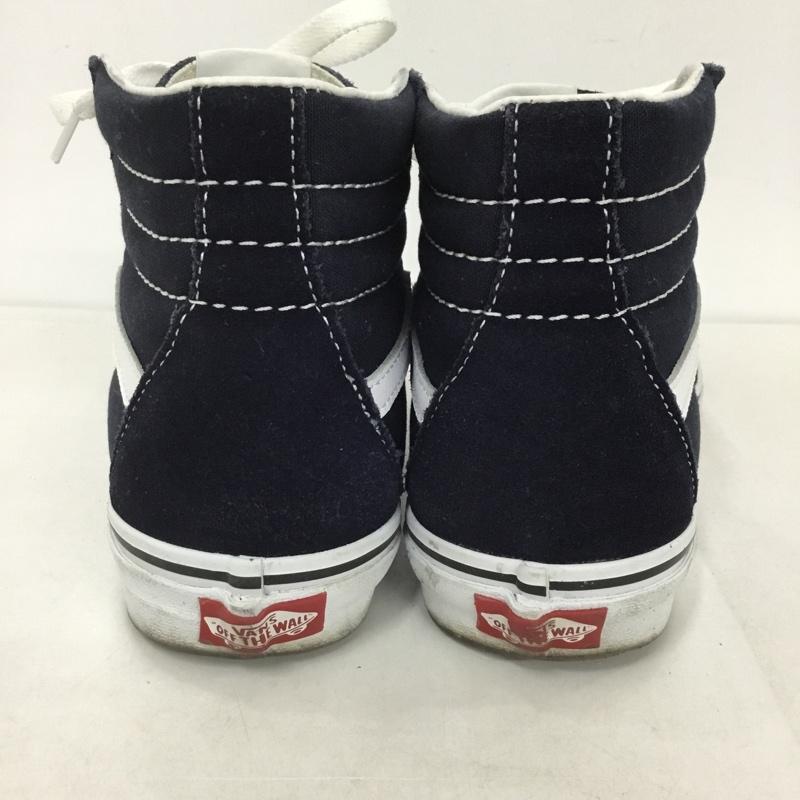 バンズ VANS スニーカー スニーカー 721356 OLD SKOOL ハイカット 23.5cm 23.5cm ロゴ、文字 白 / ホワイト / X 紺 / ネイビー /  レディース USED 古着 中古 10127779