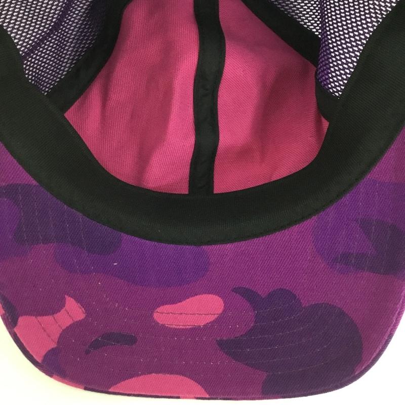 アベイシングエイプ A BATHING APE 帽子 キャップ COLOR CAMO NYC LOGO MESH CAP FREE ロゴ、文字 紫 / パープル /  メンズ USED 古着 中古 10127784