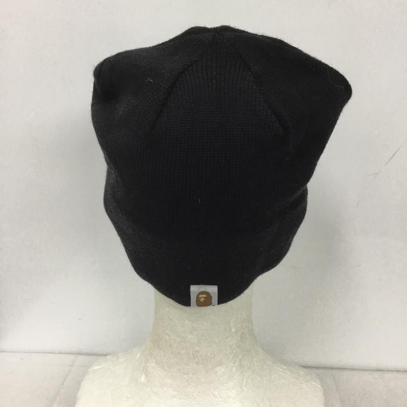 アベイシングエイプ A BATHING APE 帽子 ニット帽 ビーニー  黒 / ブラック /  メンズ USED 古着 中古 10127786