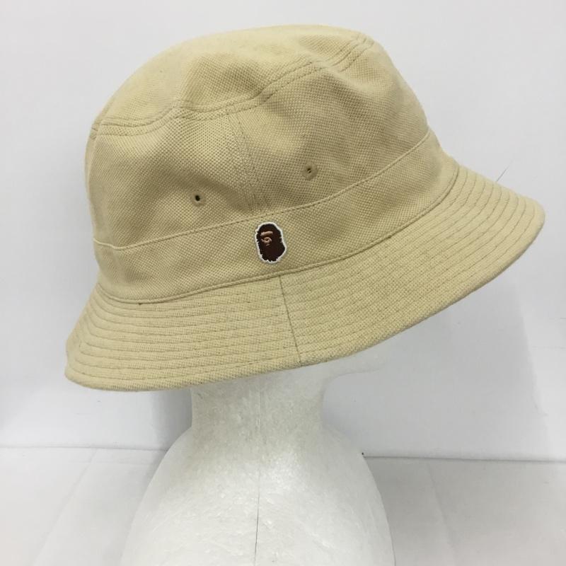 アベイシングエイプ A BATHING APE 帽子 ハット バケットハット バケハ ワンポイント ベージュ / ベージュ /  メンズ USED 古着 中古 10127787