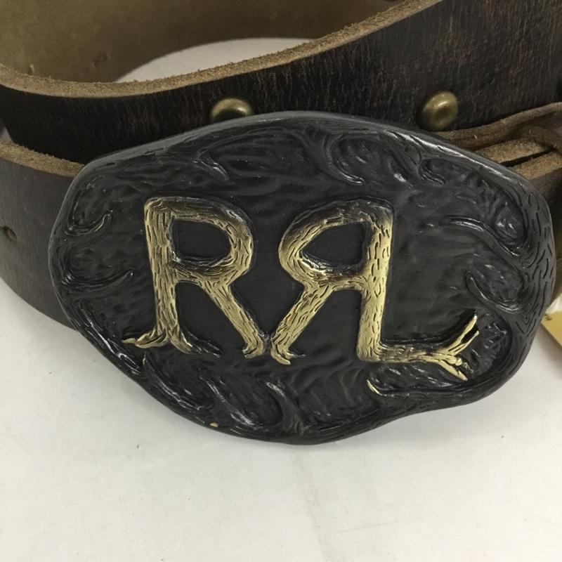 ダブルアールエル RRL ベルト・バックル ベルト 5610520 スタッズ レザー バックルベルト 無地 茶 / ブラウン /  メンズ USED 古着 中古 10127789