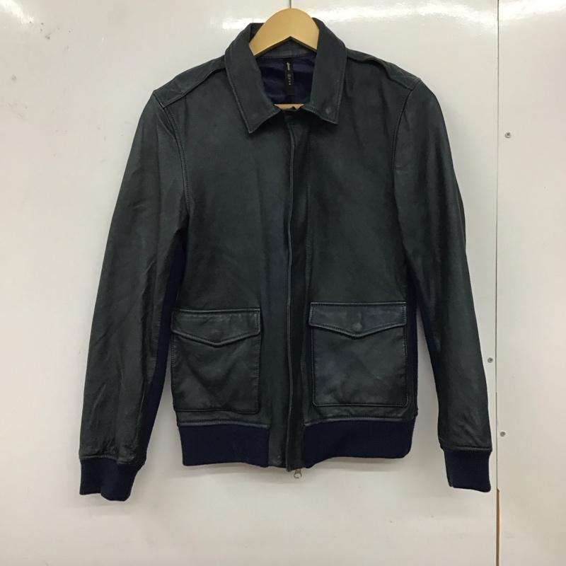 グラム glamb ジャケット、上着 ジャケット、ブレザー レザージャケット ジップアップジャケット アウター 1 無地 紺 / ネイビー /  メンズ USED 古着 中古 10127798