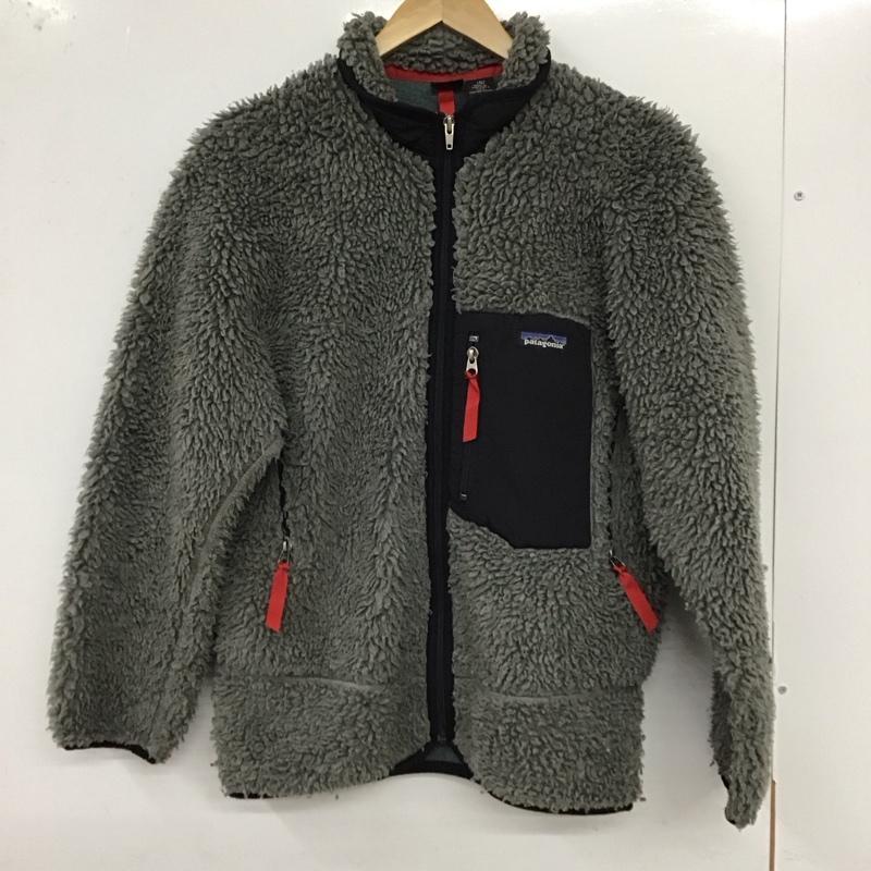 パタゴニア patagonia ジャケット、上着 ジャケット、ブレザー ジップアップジャケット ボアジャケット アウター L ロゴ、文字 灰 / グレー /  ボーイズ USED 古着 中古 10127807