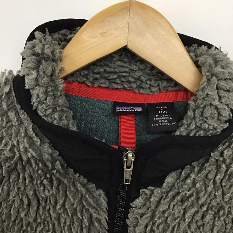 パタゴニア patagonia ジャケット、上着 ジャケット、ブレザー ジップアップジャケット ボアジャケット アウター L ロゴ、文字 灰 / グレー /  ボーイズ USED 古着 中古 10127807