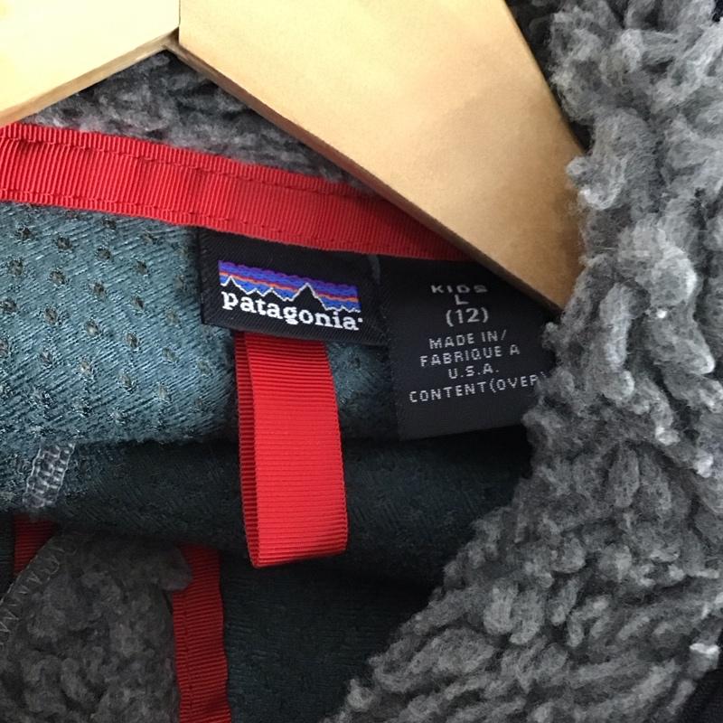 パタゴニア patagonia ジャケット、上着 ジャケット、ブレザー ジップアップジャケット ボアジャケット アウター L ロゴ、文字 灰 / グレー /  ボーイズ USED 古着 中古 10127807