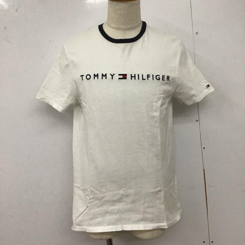トミーヒルフィガー TOMMY HILFIGER Tシャツ 半袖 半袖カットソー プリントTシャツ クルーネックカットソー L ロゴ、文字 白 / ホワイト /  メンズ USED 古着 中古 10127831