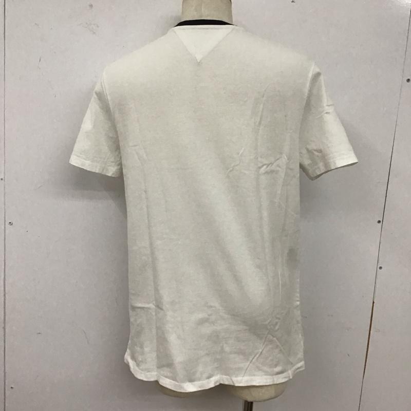 トミーヒルフィガー TOMMY HILFIGER Tシャツ 半袖 半袖カットソー プリントTシャツ クルーネックカットソー L ロゴ、文字 白 / ホワイト /  メンズ USED 古着 中古 10127831