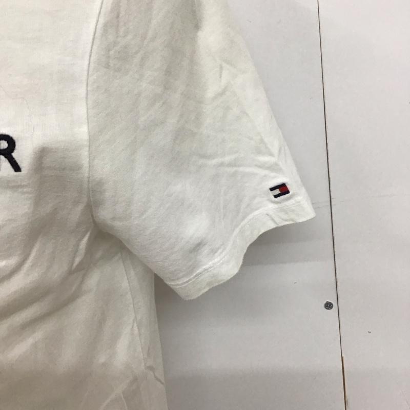 トミーヒルフィガー TOMMY HILFIGER Tシャツ 半袖 半袖カットソー プリントTシャツ クルーネックカットソー L ロゴ、文字 白 / ホワイト /  メンズ USED 古着 中古 10127831