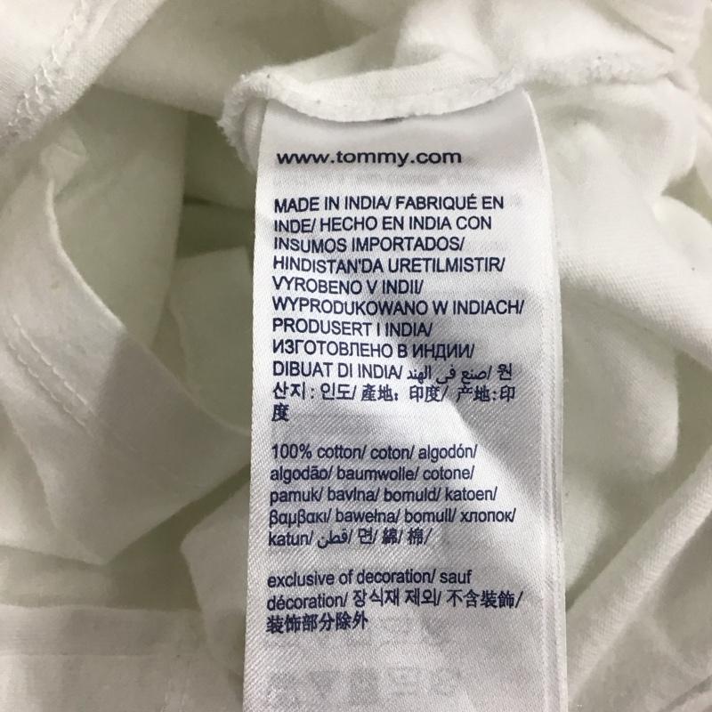トミーヒルフィガー TOMMY HILFIGER Tシャツ 半袖 半袖カットソー プリントTシャツ クルーネックカットソー L ロゴ、文字 白 / ホワイト /  メンズ USED 古着 中古 10127831
