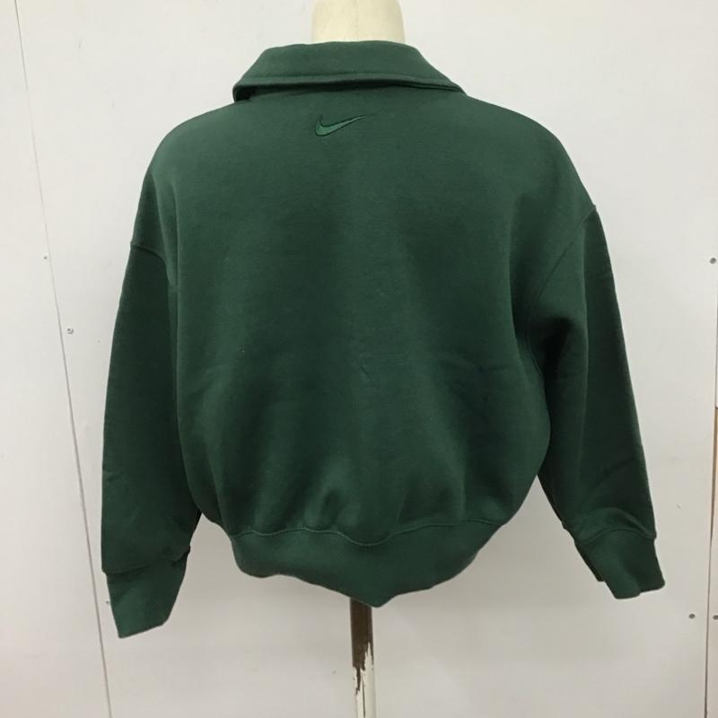 ナイキ NIKE トレーナー 長袖 fd0895-333 クロップトップ3QポロNCPS 長袖スウェット L ロゴ、文字 緑 / グリーン /  レディース USED 古着 中古 10127833