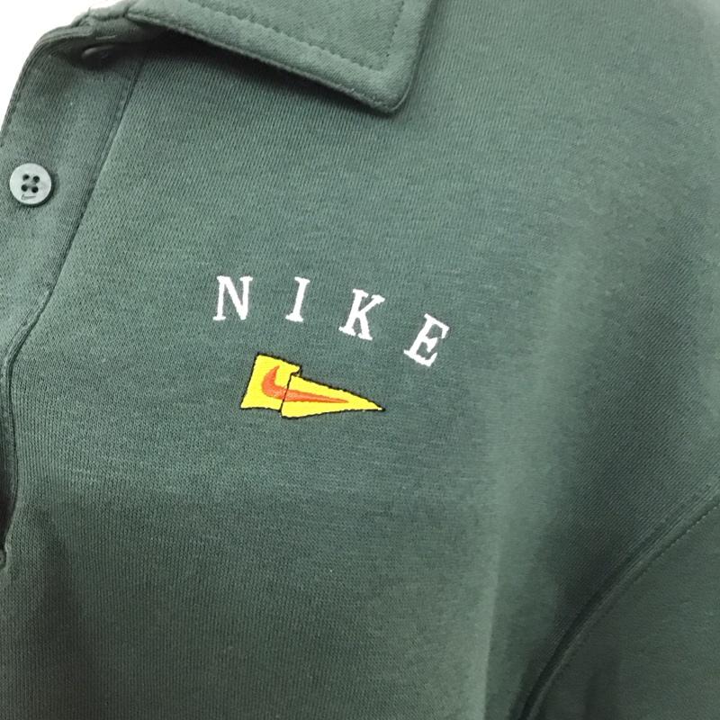 ナイキ NIKE トレーナー 長袖 fd0895-333 クロップトップ3QポロNCPS 長袖スウェット L ロゴ、文字 緑 / グリーン /  レディース USED 古着 中古 10127833